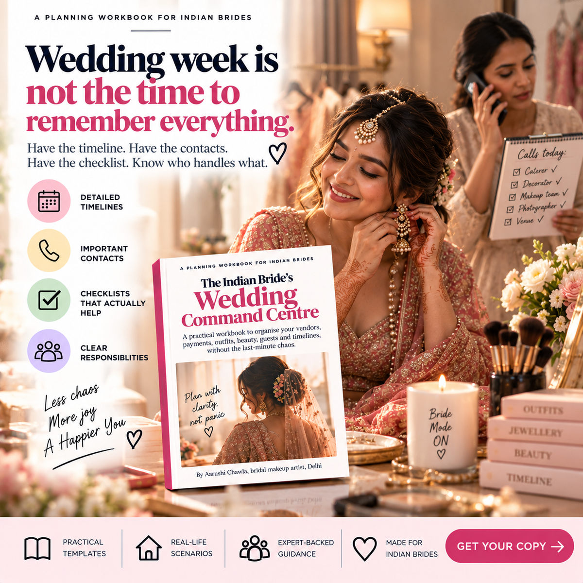 Indian bride wedding planner workbook