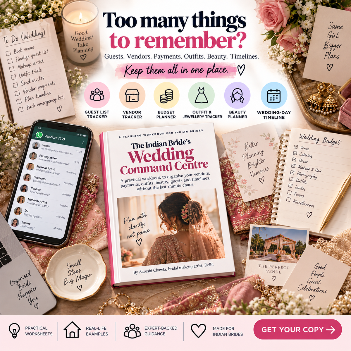 Indian bride wedding planner workbook