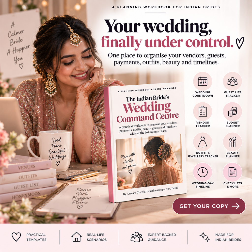 Indian bride wedding planner workbook