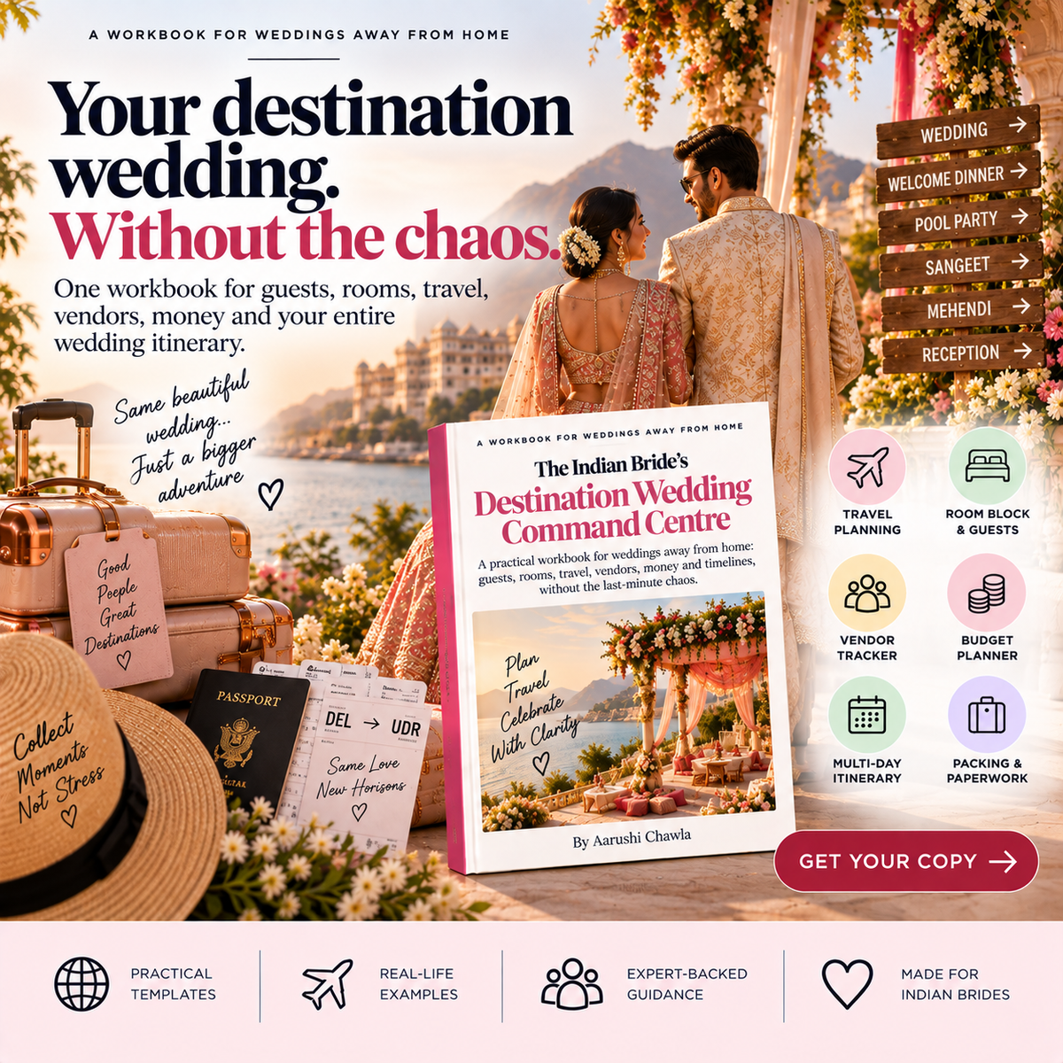 Destination wedding planner workbook for Indian brides